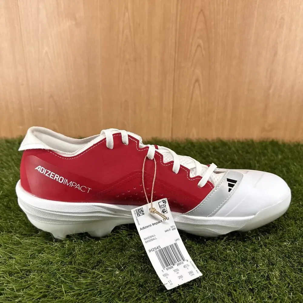 adidas Adizero Impact TPU BSB White/Core Black/Team Power Red IH2545 Mens Sz 11